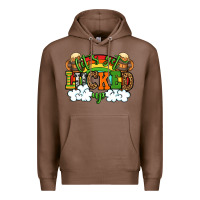 Chestnut Let's get lucked up St. Patrick's Day Premium Hoodie - OliviaCreatesArt