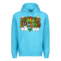 Ocean Blue Let's get lucked up St. Patrick's Day Premium Hoodie - OliviaCreatesArt