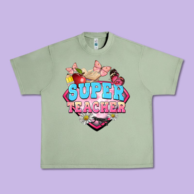 Super Teacher Urban Heavy Tee Designed By Barkaloodesign