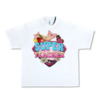 White super teacher Urban Heavy Tee - BarkalooDesign