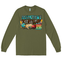 Army Green assistant principal Long Sleeve Tee - NancyCooperArtShop