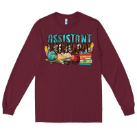 Burgundy assistant principal Long Sleeve Tee - NancyCooperArtShop