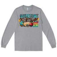 Heather Grey assistant principal Long Sleeve Tee - NancyCooperArtShop