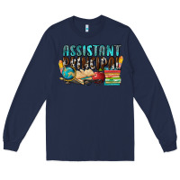 Navy assistant principal Long Sleeve Tee - NancyCooperArtShop