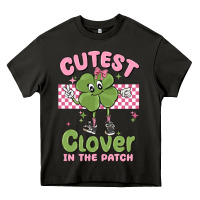 Asphalt cutest clover in the patch Heavy Core Tee - MaliasSmallBusiness