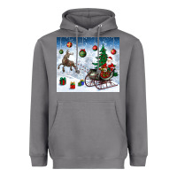 Storm christmas santa deer and presents Heavyweight Hoodie - BundleAndBundleShop