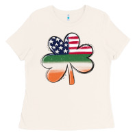 Bone st patricks day shamrock american flag Ladies Tee - MaliasSmallBusiness