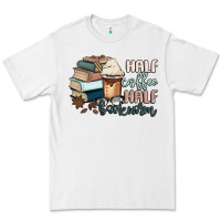 White half coffee half bookworm Premium Tee - MaliasSmallBusiness