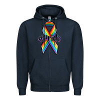 Navy pride lgbtq awareness ribbon Zipper Hoodie - OliviaCreatesArt