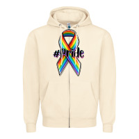 Sandshell pride lgbtq awareness ribbon Zipper Hoodie - OliviaCreatesArt