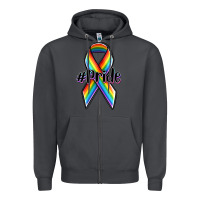 Smoke pride lgbtq awareness ribbon Zipper Hoodie - OliviaCreatesArt