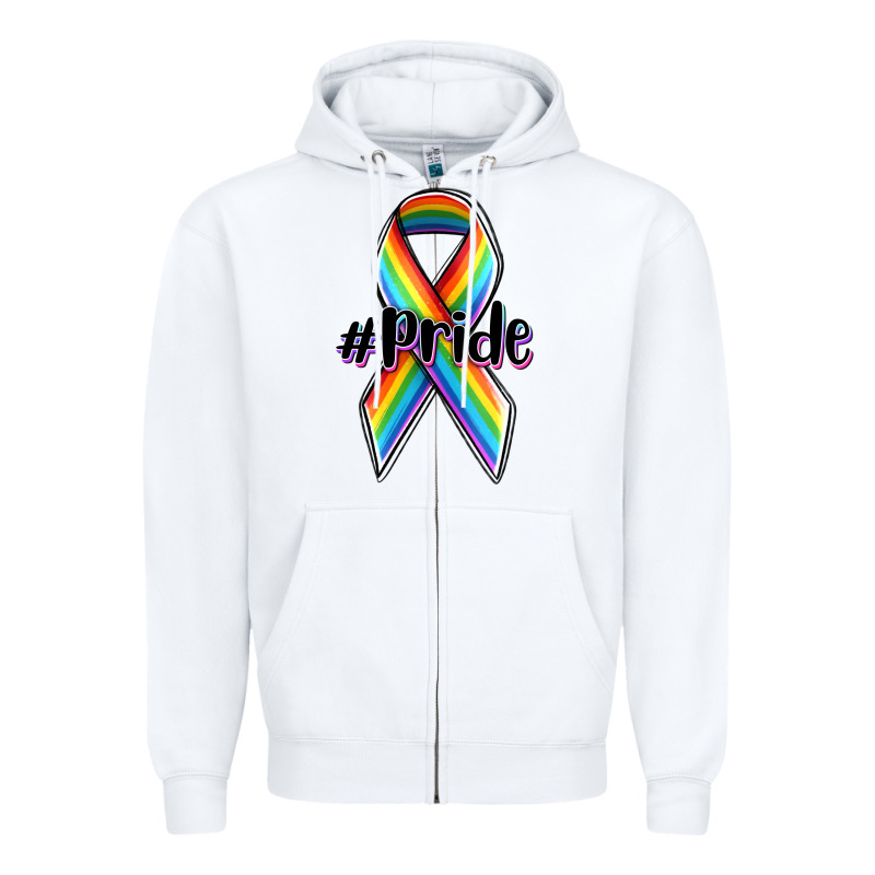 Pride Lgbtq Awareness Ribbon Zipper Hoodie by OliviaCreatesArt | Teevron