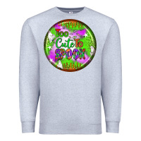 Heather Grey too cute to spook earrings Premium Sweatshirt - BundleAndBundleShop