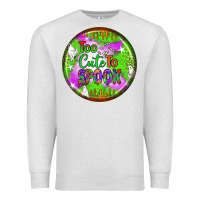 Oatmeal Heather too cute to spook earrings Premium Sweatshirt - BundleAndBundleShop