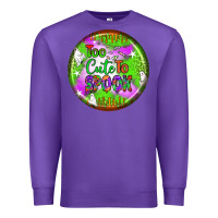 Purple too cute to spook earrings Premium Sweatshirt - BundleAndBundleShop