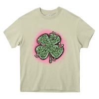 Mossy leopard shamrocks with hearts Heavy Core Tee - MaliasSmallBusiness
