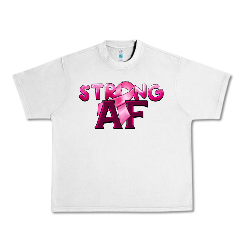 Strong Af Breast Cancer Urban Heavy Tee by BarkalooDesign | Teevron