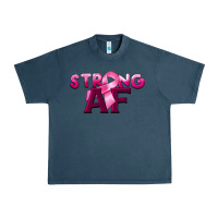 Midnight Navy strong af breast cancer Urban Heavy Tee - BarkalooDesign