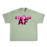 Oil Green strong af breast cancer Urban Heavy Tee - BarkalooDesign
