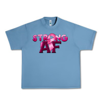 Pebble Blue strong af breast cancer Urban Heavy Tee - BarkalooDesign