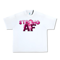 White strong af breast cancer Urban Heavy Tee - BarkalooDesign