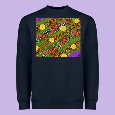 Mardi Gras Crabs And Lemons Tumbler Heavyweight Sweatshirt Designed By Howdyjamesfarm