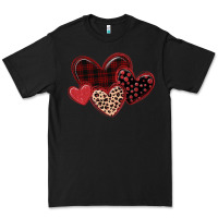 Black leopard hearts Premium Tee - MaliasSmallBusiness
