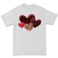 Dove Grey leopard hearts Premium Tee - MaliasSmallBusiness