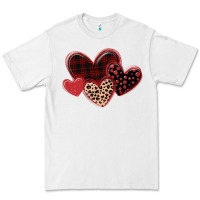 White leopard hearts Premium Tee - MaliasSmallBusiness