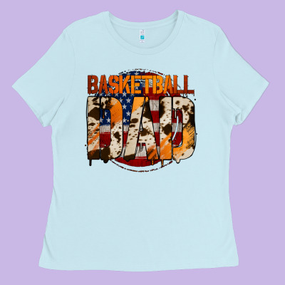 Basketball Dad Ladies Tee Designed By Jasminsmagicworld