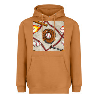 Meerkat baseball glove and bat seamless pattern Heavyweight Hoodie - BundleAndBundleShop