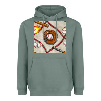 Sage baseball glove and bat seamless pattern Heavyweight Hoodie - BundleAndBundleShop