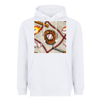 White baseball glove and bat seamless pattern Heavyweight Hoodie - BundleAndBundleShop