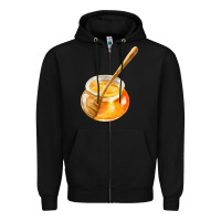 Black honeypot and honeydipper fa element Zipper Hoodie - FaDigitalArtStudio