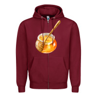 Burgundy honeypot and honeydipper fa element Zipper Hoodie - FaDigitalArtStudio