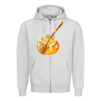 Dove Grey honeypot and honeydipper fa element Zipper Hoodie - FaDigitalArtStudio
