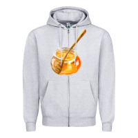 Heather Grey honeypot and honeydipper fa element Zipper Hoodie - FaDigitalArtStudio