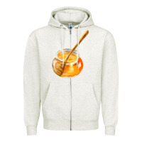 Oatmeal Heather honeypot and honeydipper fa element Zipper Hoodie - FaDigitalArtStudio