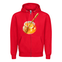 Red honeypot and honeydipper fa element Zipper Hoodie - FaDigitalArtStudio