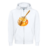 White honeypot and honeydipper fa element Zipper Hoodie - FaDigitalArtStudio