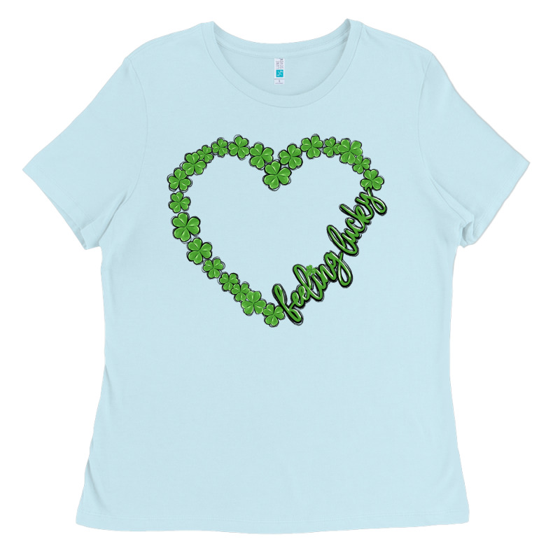 Shamrock Heart Felling Lucky Ladies Tee by MaliasSmallBusiness | Teevron