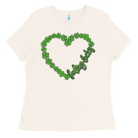 Bone shamrock heart felling lucky Ladies Tee - MaliasSmallBusiness
