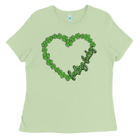 Matcha shamrock heart felling lucky Ladies Tee - MaliasSmallBusiness