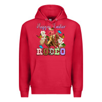 Cardinal Happy Easter rodeo cowgirl Premium Hoodie - OliviaCreatesArt