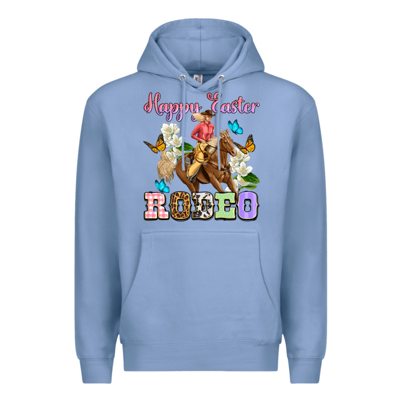 Happy Easter Rodeo Cowgirl Premium Hoodie by OliviaCreatesArt | Teevron