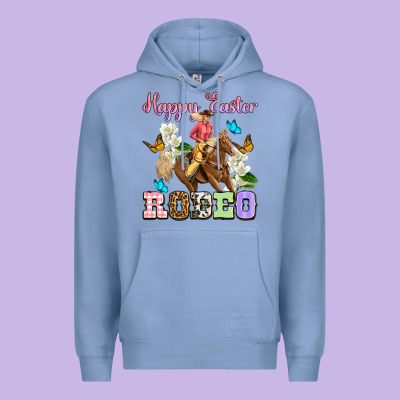 Happy Easter Rodeo Cowgirl Premium Hoodie Designed By Oliviacreatesart