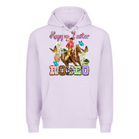Lilac Happy Easter rodeo cowgirl Premium Hoodie - OliviaCreatesArt