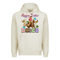 Oatmeal Heather Happy Easter rodeo cowgirl Premium Hoodie - OliviaCreatesArt