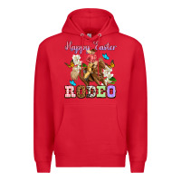 Red Happy Easter rodeo cowgirl Premium Hoodie - OliviaCreatesArt