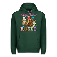 Sports Green Happy Easter rodeo cowgirl Premium Hoodie - OliviaCreatesArt